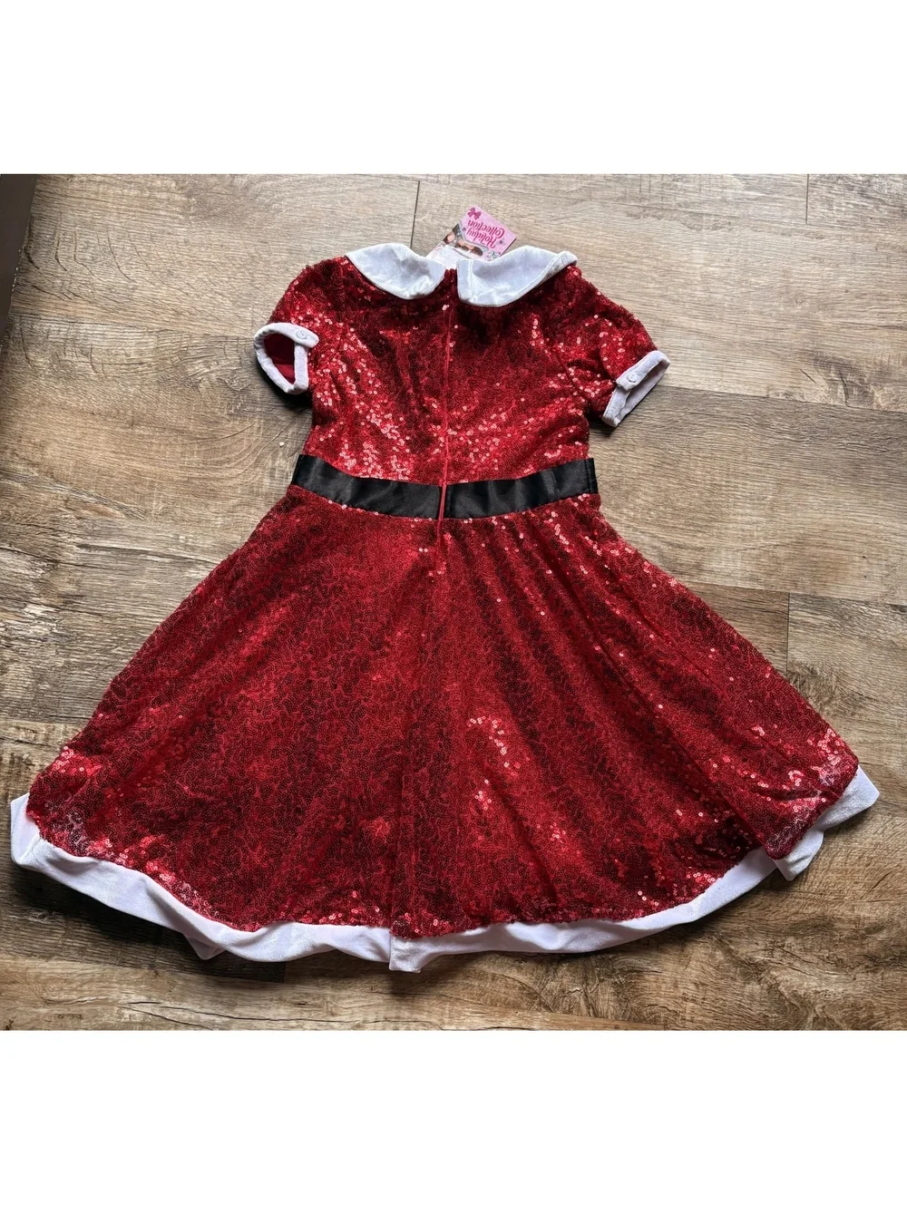 JoJo's Closet Holiday Collection Red Sequin Santa Dress Size 7/8 Medium